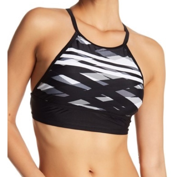 adidas swim crop top